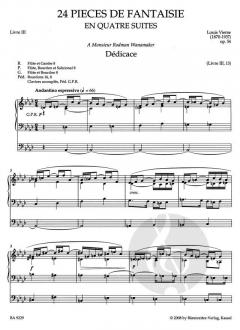 Sämtliche Orgelwerke Band 7.3 op. 54 von Louis Vierne (Download) 