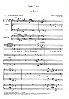 L'Allegro, il Pensieroso ed il Moderato HWV 55 von Georg Friedrich Händel (Download) 