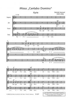 Missa 'Cantabo Domino' op. 16 von Bertold Hummel 