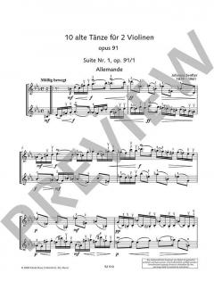Zehn alte Tänze op. 91 von Johanna Senfter 