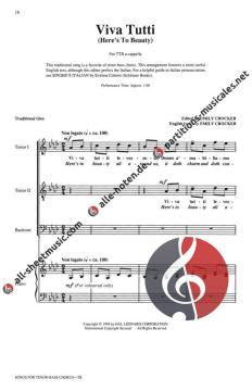 Songs for Tenor-Bass Chorus (Download) 