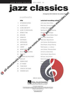Jazz Piano Solos Series Vol. 14: Jazz Classics 