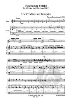 Fünf kleine Stücke für Violine und Klavier von Thomas Blomenkamp im Alle Noten Shop kaufen