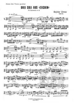 Drei Soli aus Zeichen von Bojidar Dimov 
