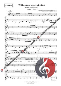 Willkommen, segenvolles Fest von Georg Philipp Telemann 