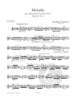 Melodie aus 'Souvenir d'un lieu cher' op. 42, Nr. 3 von Pjotr Iljitsch Tschaikowski 