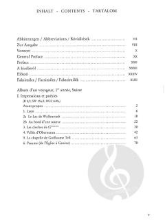 Album d'un voyageur I, III; Clochette et Carnaval de Venise von Franz Liszt 