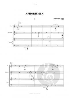 7 Aphorismen von Christian Kram für 2 Flöten und Klavier (3 Einzelblatt-Spielpart./Stimme) im Alle Noten Shop kaufen