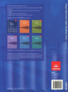 Organ Specimen Sight-Reading Tests, Grades 1-8 from 2011 