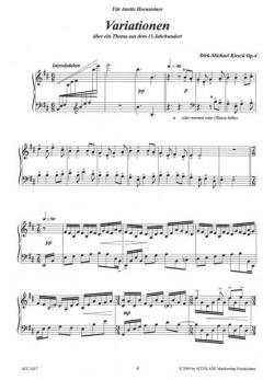Variationen über ein Thema aus dem 13. Jahrhundert Op. 4 von Dirk Michael Kirsch 
