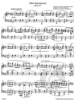 Drei Intermezzi op. 117 von Johannes Brahms 