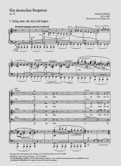 Ein deutsches Requiem op. 45 von Johannes Brahms 