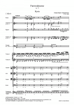 Pastoralmesse in C op. 72 von Johann Baptist Schiedermayr 