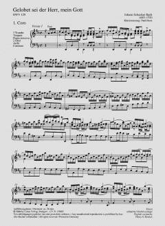 Gelobet sei der Herr, mein Gott von Johann Sebastian Bach (Download) 