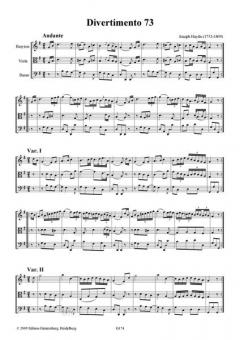 24 Divertimenti a tre Nr. 73-96 von Joseph Haydn 