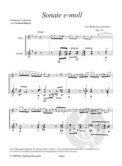 Sonate e-moll Wq 124 von Carl Philipp Emanuel Bach 