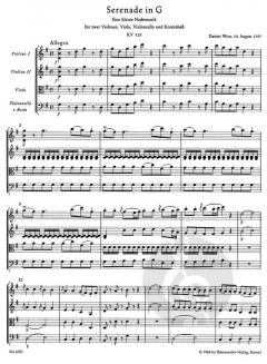 Eine kleine Nachtmusik KV 525 von Wolfgang Amadeus Mozart 