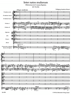 Inter natos mulierum KV 72 (74f) von Wolfgang Amadeus Mozart (Download) 