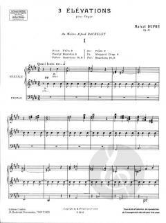 3 Elevations Op. 32 von Marcel Dupre 