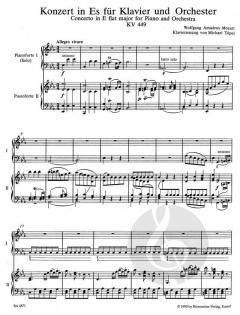 Klavierkonzert Es-Dur KV 449 von Wolfgang Amadeus Mozart (Download) 