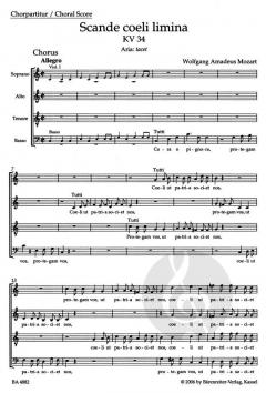Scande coeli limina KV 34 von Wolfgang Amadeus Mozart (Download) 