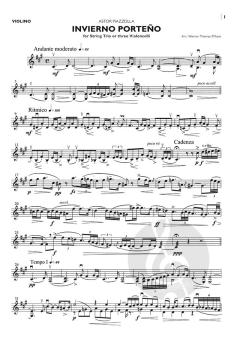 Las Quadro Estaciones Porteñas: Invierno Porteño von Astor Piazzolla für Streichtrio oder 3 Violoncelli im Alle Noten Shop kaufen (Stimmensatz)