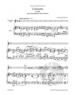Konzert Es-Dur op. 109 von Alexander Glasunow (Download) 