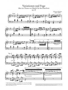 Händel-Variationen op. 24 von Johannes Brahms 