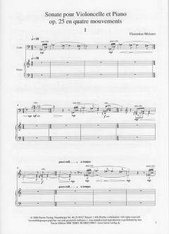 Sonate pour violoncelle et piano op. 25 von Florentine Mulsant im Alle Noten Shop kaufen