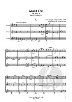 Grand Trio op.4/3 von Louis Francois Dauprat für 3 Hörner