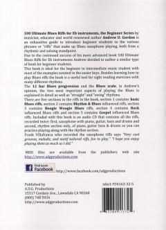 100 Ultimate Blues Riffs for Alto Saxophone von Andrew D. Gordon 