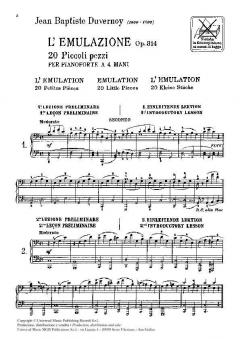 Emulazione 20 Piccoli Pezzi Caratteristici e Melod von Jean Baptist Duvernoy 