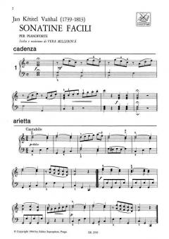 Sonatine Facili von Johann Baptist Vanhal 