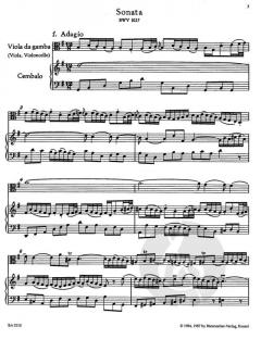 3 Sonaten nach BWV 1027-1029 von Johann Sebastian Bach (Download) 