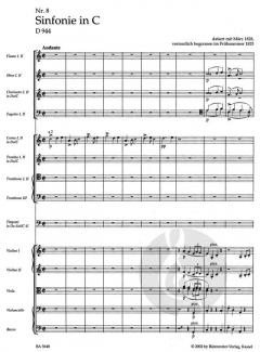 Sinfonie Nr. 8 D 944 von Franz Schubert 