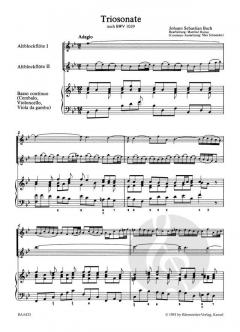 Triosonate in B-Dur BWV 1039 von Johann Sebastian Bach (Download) 