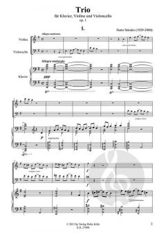 Trio für Violine, Violoncello und Klavier op. 1 (1945) (Hatto Ständer) 