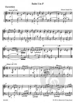 Suiten und Tanzsätze von Johann Joseph Fux (Download) 
