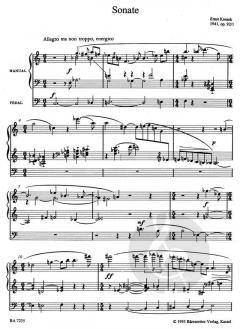 Sonate für Orgel op. 92/1 von Ernst Krenek (Download) 