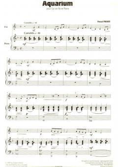 Aquarium, fa ou mib von Pascal Proust für Horn und Klavier