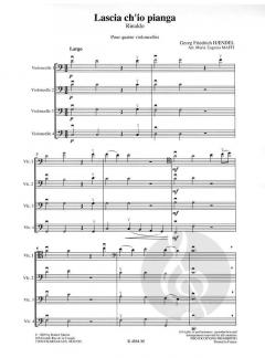 Lascia Ch'Io Pianga Quatre Violoncelles von Georg Friedrich Händel im Alle Noten Shop kaufen