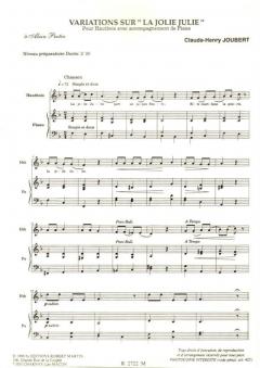 Variations sur la jolie Julie von Claude-Henry Joubert 