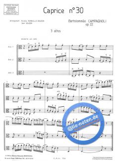 Caprice pour Trois Altos: Caprice no. 30 von Bartolommeo Campagnoli 