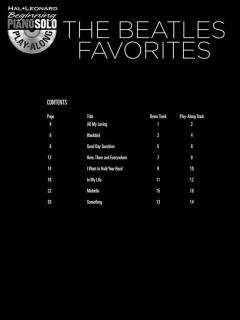 Beginning Piano Solo Play-Along Vol. 7: The Beatles Favourites 