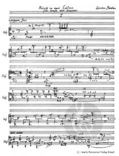 Musik in zwei Sätzen von Günter Bialas 