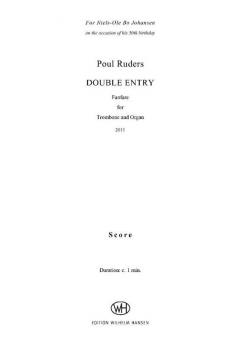 Double Entry For Trombone And Organ von Poul Ruders 