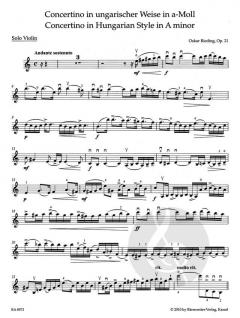 Concertino in ungarischer Weise a-Moll op. 21 von Oskar Rieding (Download) 