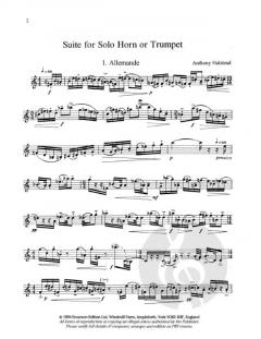 Suite For Solo Horn Or Trumpet von Anthony Halstead im Alle Noten Shop kaufen