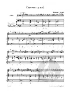 Chaconne für Violine und Basso continuo von Tommaso Vitali (Download) 