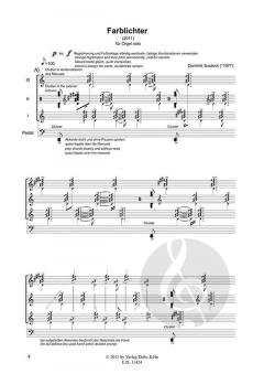 Farblichter für Orgel (2011) von Dominik Susteck im Alle Noten Shop kaufen (Partitur)